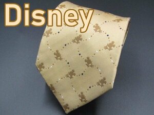 【ディズニー】 OC 687 ディズニー Disney ネクタイ ベージュ系 キャラクター ミッキーマウス ジャガード