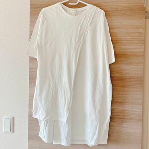 chocol raffine robe Tシャツ　チュニック　ホワイト　白 ワンピース　アンティカ