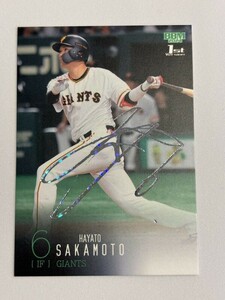 2024 BBM 1STバージョン 巨人 坂本勇人 ホロ箔サインカード 50枚限定