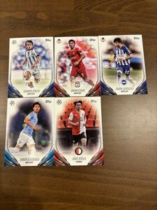 【5枚セット】2023-24 TOPPS UEFA COMPETITIONS SOCCER 日本人5枚セット 久保/三笘/遠藤/上田/鎌田