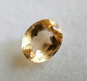 【A105】天然インペリアルトパーズ 約1.388ct 約7.69×6.19×3.9mm ソーティング付 ルース 裸石