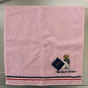 POLO Ralph Lauren ポロラルフローレン ベア ピンク タオルハンカチ 定価1320円