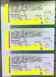6/23( день ) Hanshin vs Yokohama DeNA Koshien b Lee z сиденье 20 уровень ~30 уровень 3 листов полосный номер 