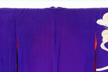 【着物フィ】アンティーク 訪問着 身丈147cm 紫 袷 大正ロマン レトロ 正絹 仕立て上がり kimono 16007_画像4