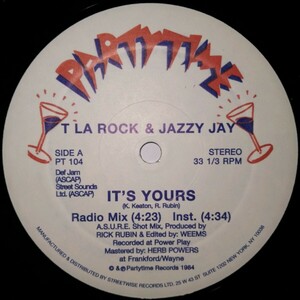 T La Rock & Jazzy Jay - It's Yours Old School 大ネタ Def Jam Rick Rubin RUN DMC L.L. Cool J Beastie Boys Public Enemy