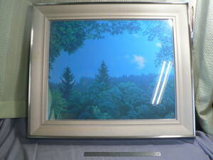 真作 東山魁夷 緑の窓 リトグラフ 額サイズ76×64センチ