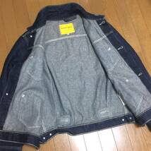 美品 Levis Red リーバイス レッド LR TRUCKER A0142-0000 サステナブル素材 ヘンプ混デニム インディゴ トラッカージャケット 濃紺 XL_画像3