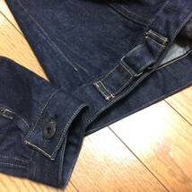 美品 KURO クロ 日本製 CROW DENIM JACKET 1st ファーストタイプ 赤耳 月桂樹ボタン インディゴ 濃紺 ヴィンテージ デニムジャケット 1 S位_画像9