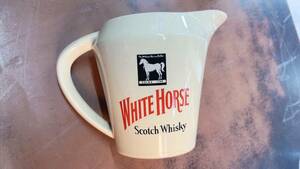 レア アンティーク★ WHITE HORSE ホワイトホース ウォーター ピッチャー 陶器 水差し フラワーベース 一輪挿し 花瓶 花入れ 花器★