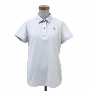 NB222-11 Munsingwear マンシングウェア GOLF ゴルフ 半袖 ポロシャツ シャツ トップス カットソー ホワイト 白 レディース L 日本製
