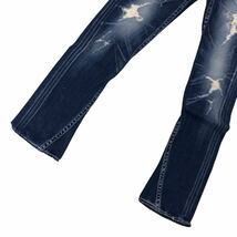 S209 日本製 RODEO CROWNS ロデオクラウンズ デニム パンツ ローライズ ボトムス denim Gパン 綿100% レディース 25 ネイビー 紺_画像3