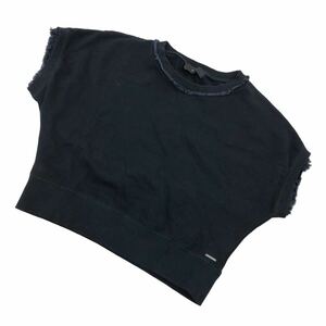 NS132 DIESEL diesel short sleeves tops T-shirt short sleeves lady's XS black black 