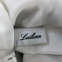 NB224 大きいサイズ Leilian レリアン フレアスカート ロング スカート ボトムス 綿 100% ホワイト系 花柄 総柄 レディース 13+ 日本製_画像8