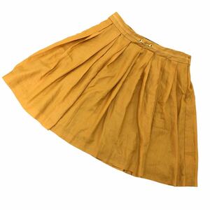 S210 UNTITLED アンタイトル スカート フレアスカート ミニスカート ボトムス レディース 42 イエロー 黄色