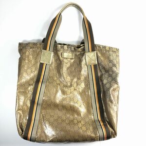 グッチ GUCCI GG柄 クリスタルトートバッグ 本物 中古