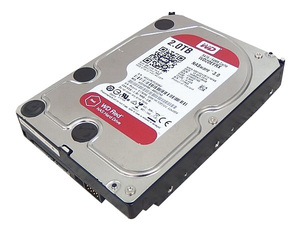 【中古パーツ】3.5 SATA 2TB 1台 正常 WDC WD20EFRX 使用時間0H■ HDD5256