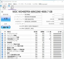 【中古パーツ】3.5 SATA 4TB 1台 正常 WDC WD40EFRX 使用時間0H■ HDD4813_画像2