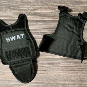 SWAT（スワット）特殊部隊ベスト（チョッキ）1/6スケール 防弾チョッキ 防弾ベスト POLICE シークレットサービス 黒 ナイロン 新品の画像5
