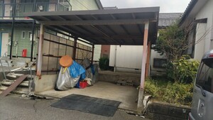 鉄骨車庫 解体済み 引取限定 新潟市西区 ガレージ車庫倉庫事務所に直 カーポート 物置納屋 鉄骨倉庫 バイク小屋 自動車整備 秘密基地ベース