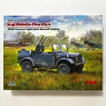 ICM 1/35 ドイツ軍 le.Einheitz-Pkw Kfz.4 軽四輪駆動対空車輌 プラモデル 内袋未開封・未組立品_画像1