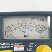 [JB] 保証なし 2406E 240641-J YOKOGAWA 横河 INSULATION TESTER 電池式絶縁抵抗計 取扱説明書[05890-0243]_画像6