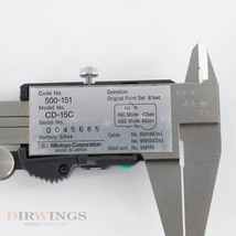 [DW] 8日保証 CD-15C 500-151 Mitutoyo 150mm 15cm ミツトヨ デジタルノギス ABSデジマチックキャリパ Digimatic Caliper[05782-0011]_画像9