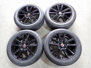 YS7103【送料無料215/55R17】エスティマ オデッセイ ヴェゼル等 グッドイヤー 中古夏タイヤセット ●17×7J 114.3/5H ET48●