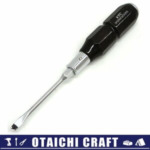 【中古】KTC(ケーティーシー) MIRROR TOOL 木柄 貫通マイナスドライバー 6-100【/D20179900036137D/】