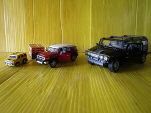 HUMMER 1/27 + Toyota FJ Cruiser 1/36 + BIG USA total 3 pcs Maisto Junk * rare stock disposal special price 