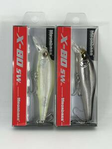 メガバス X-80 SW 2個セット 未開封 PM SEETHROUGH LEMON ＆ M SEGURO IWASHI STARDUST MEGABASS ハチマル X80