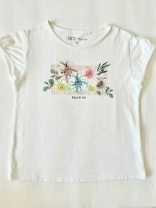 UNIQLO KIDSユニクロキッズ 110cm UT 2022年春夏ポール & ジョーPAUL & JOEコラボ 半袖Tシャツ 子供服ブランドT 花柄プリント