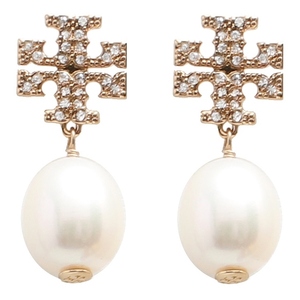 【新品 未使用】トリーバーチ TORY BURCH ピアス 60525-137 レディース パール KIRA PAVE PEARL DROP EARRING ゴールド