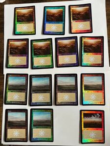 MTG Foil 平地 14枚セット MTG マジックザギャザリング foil マジック ギャザリング