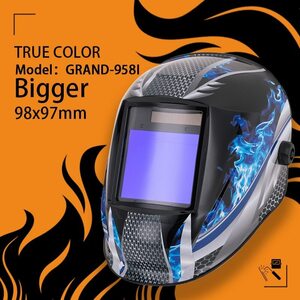 大人気 自動 暗くする 溶接 ヘルメット 溶接 マスク MIGMAGTIG True Color / Real Color / 4arc センサー 太陽電池（Grand-918I / 958I）