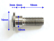 モンキー125専用 64チタン合金製 フロントブレーキディスクボルトセット ナチュラル_画像5