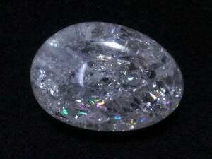 43.46ct 天然レインボーアイスデビルクオーツ 磨き原石 マダガスカル産