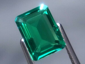 1.04ct b 新品・コロンビアカラーの最上級ランクカラー 合成バイロンエメラルド 超希少入手困難・バイロン社製