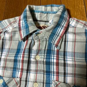 美品CAMCOキャムコネルシャツジャケットアメカジ インド製チェック柄長袖シャツ定番名作コットン100%Sサイズ人気カラーアウトドア