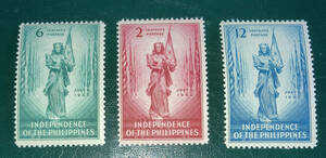 【外国切手】フィリピン　1946年　独立記念　３種完　未使用♪