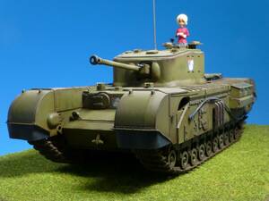 1/35　ガールズ＆パンツァー　チャーチル歩兵戦車 Mk.Ⅶ　1/35　ダージリン　　ガルパン　戦車　プラモデル完成品