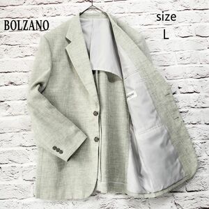 【大きいサイズ】BOLZANO リネン テーラードジャケット ネップ生地