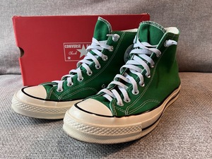 【CONVERSE chuck Taylor】コンバース チャックテイラー グリーン/27.5㎝ ct70 オールスター 三ツ星 ハイカット HI カーキ 