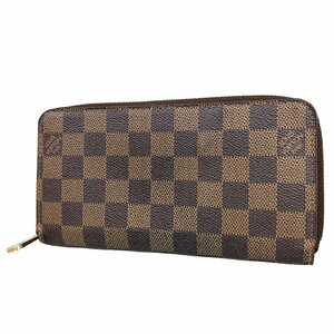 【1円～】ルイヴィトン LOUISVUITTON 財布 長財布 ダミエ ジッピー ラウンドファスナー N41661 CA3087 レザー ブラウン 中古