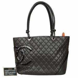 【1円～】 シャネル CHANEL バッグ ハンドバッグ トートバッグ カンボンライン 10番台 ココマーク ブラウン ギャランティカード 中