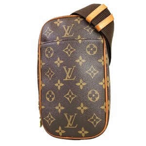 【1円～】ルイヴィトン LOUIS VUITTON ショルダーバッグ モノグラム ポシェット・ガンジュ M51870 CA0044 レザー ブラウン 中古