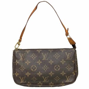 【1円～】ルイヴィトン LOUIS VUITTON バッグ ハンドバッグ ポシェット モノグラム アクセソワール M51980 CA1016 レザー ブラウン 中古