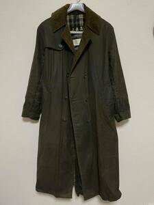 美品　 Barbour　Trech　トレンチコート　38　ビンテージ　英国製　90s セージ