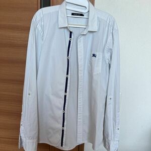  Burberry Blue Label men's blouse M size free shipping!! long sleeve shirt 