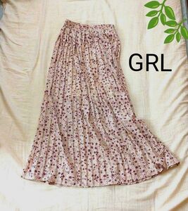 【GRL】プリーツロングスカート　小花柄　Mサイズ 