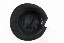 DAKS LONDON ダックス 綺麗め ハット ソフト帽 帽子 ぼうし トレモントハット 日本製 中央帽子 M 黒 ブラック メンズ [868608]_画像7
